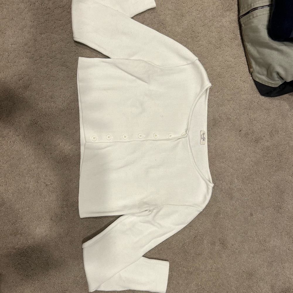 Brandy Melville Ivory Button-Up Cardigan